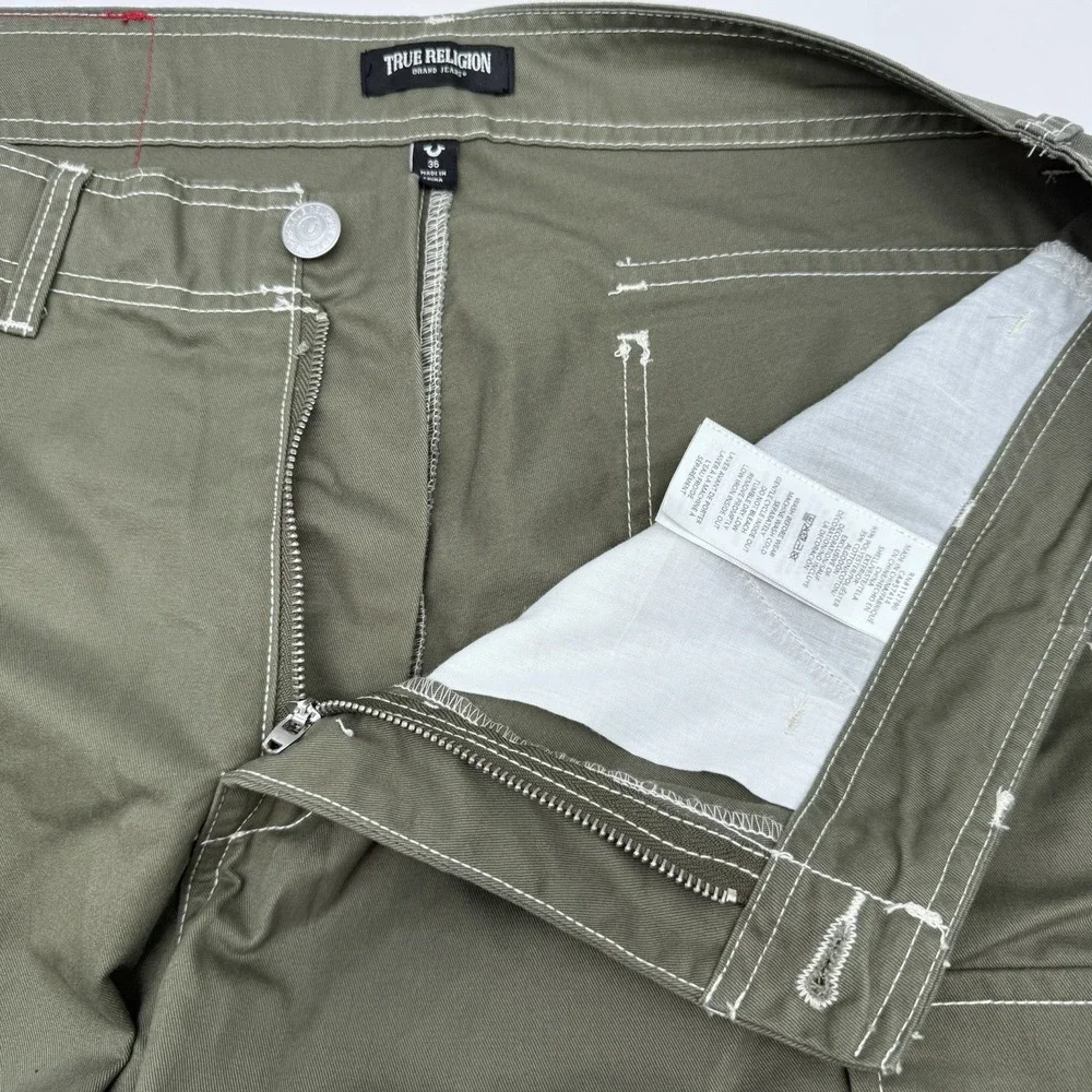 True Religion Cargo Pants Men's 36 Kalamata Green Style 700820 MSRP $169 NWT